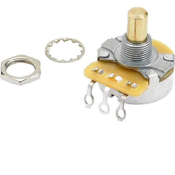 Original Fender Pure Vintage 250K Solid Shaft Potentiometer with Mounting Hardware
