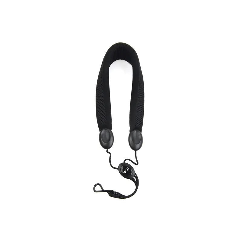 Must Have D'Addario Rico SLA12 Padded Tenor/Baritone Saxophone Strap with Metal Hook, Black