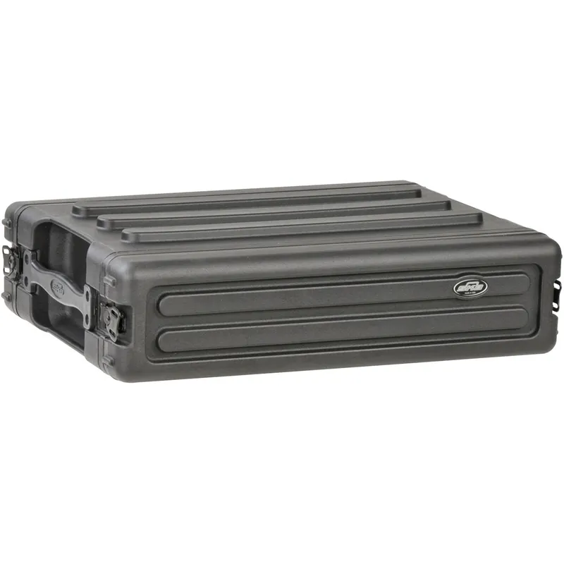 High Quality SKB Cases 1SKB-R2S Roto-Molded 2U (2-Space) Shallow Rack Case