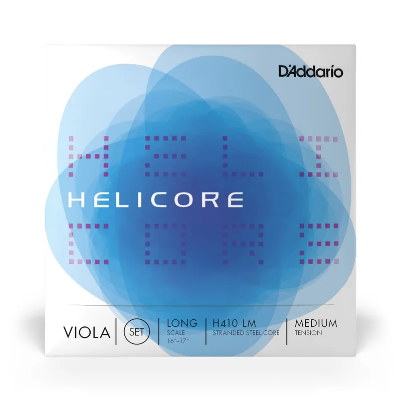 Free Returns D'Addario H410 LM Helicore Viola String Set, Long Scale, Medium Tension