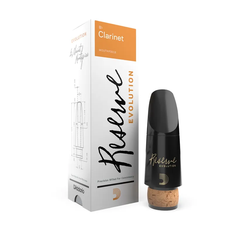 D'Addario MCE-EV10 Reserve Evolution Bb Clarinet Mouthpiece, Medium-Long Facing, American Pitch Authentic