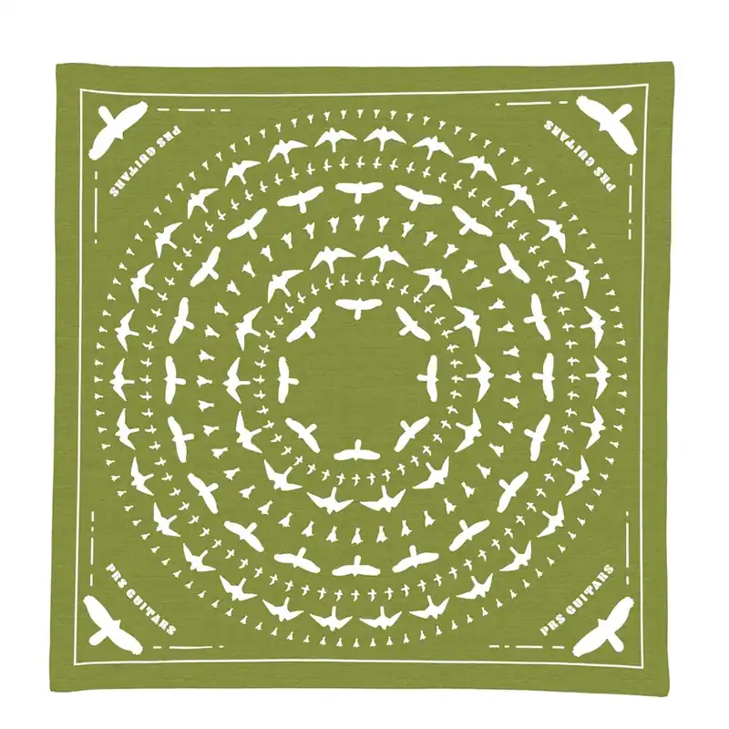 Authentic PRS Paul Reed Smith Traditional Bird Bandana, Military Green