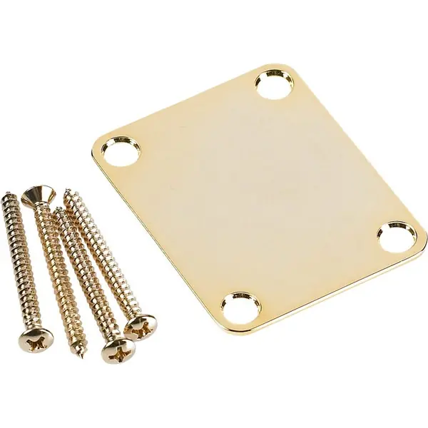 Fender 4-Bolt Vintage Neck PlatePlain(No Serial Number or Logo), Gold Genuine