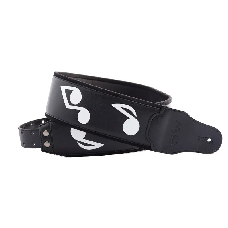 RightOn! Straps Legend SRV Black Guitar or Bass Strap, 3'' Wide, 38''-60'' Long Bulk Order