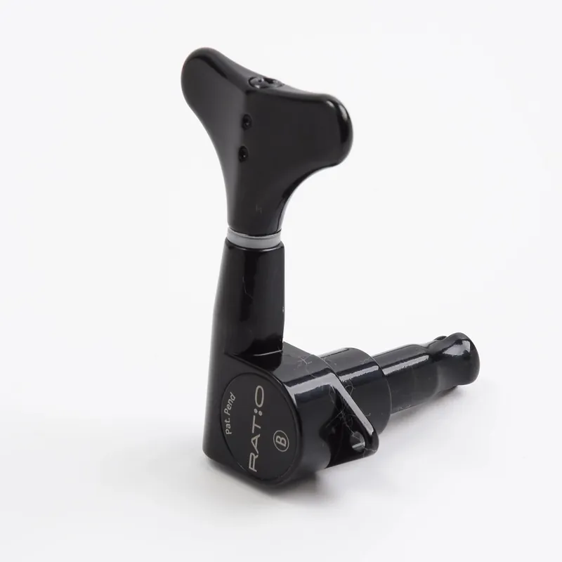 Fan Favorite Graph Tech PRB-5500-B0 Ratio Tuning Machine Set, 5-In-Line Bass, Y-Style, Black
