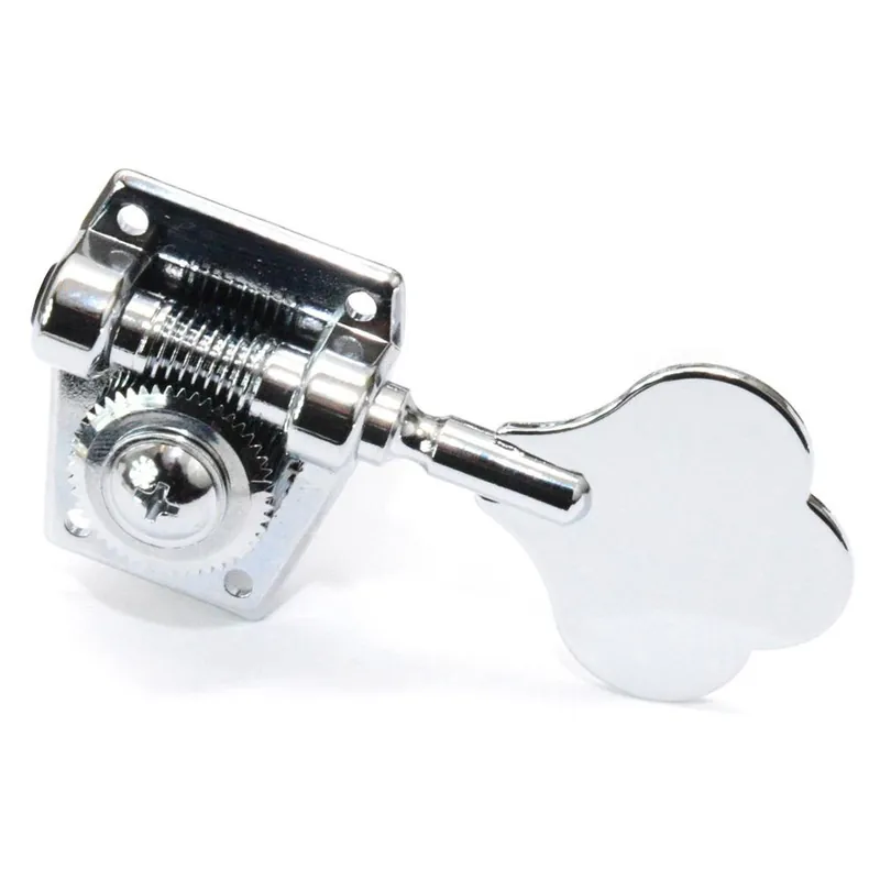 Graph Tech PRB-4401-C0 Ratio Tuning Machine Set, 4-In-Line Bass, Clover Leaf, Chrome Free Returns