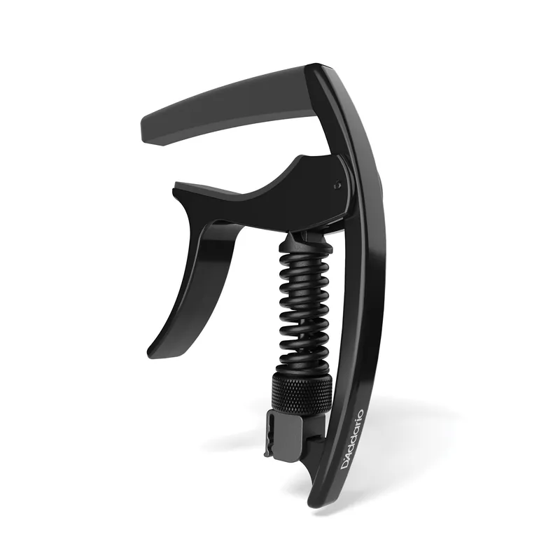 In Demand D'Addario Planet Waves PW-CP-09 Tri-Action Guitar Capo, Adjustable Tension, Black