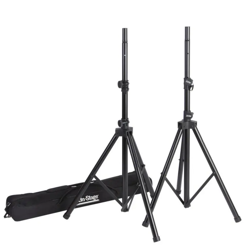 Super Sale On-Stage Stands 10634 SSP7950 All-Aluminum Speaker Stand Pair w/ Gig Bag
