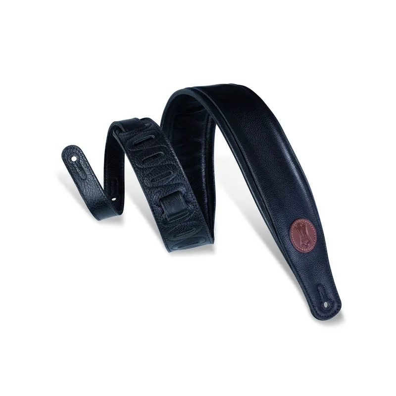 Reduced Price Levy's Leathers MSS2-BLK Signature Series Guitar Bass Strap, 3'' Wide, Black