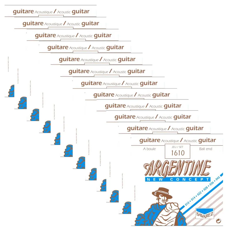 Cheap 12-Pack Savarez 1610 Acoustic Jazz Guitar Extra Light Ball End Strings 10-45