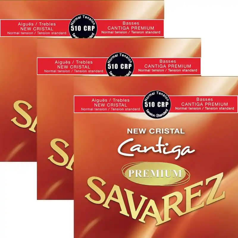 Wholesale 3-Pack Savarez 510CRP New Cristal Cantiga Premium Normal Tension Classical Guitar Strings