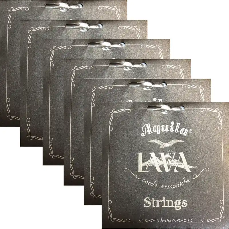 Hot Deal 6-Pack Aquila USA 114U High G Tenor Ukulele Strings, All Lava Nylgut