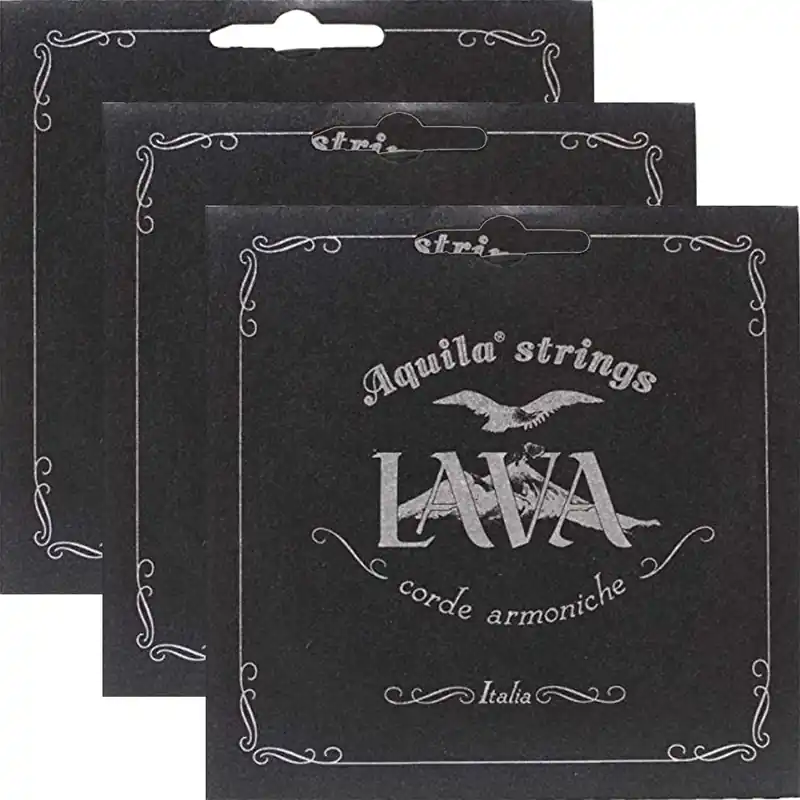 3-Pack Aquila USA 116U Low D Baritone Ukulele Strings w/ Wound D & G, Lava Nylgut B & E Fast Shipping