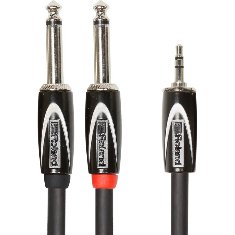 Order Now Roland RCC-10-3528 V2 Black Series 1/8-inch TRS to Dual 1/4-inch Interconnect Cable, 10ft