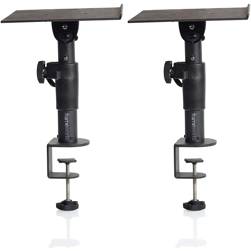 Special Offer Gator FrameWorks GFWSPKSTMNDSKCMP Clamp-On Studio Recording Monitor Stand (Pair)
