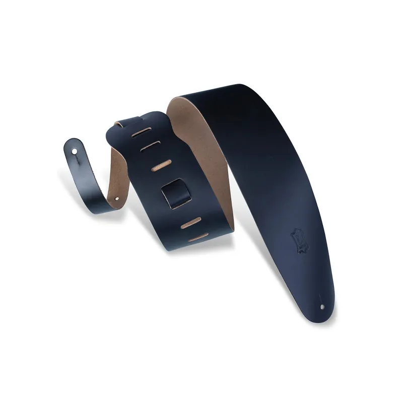 Levy's Leathers Classics Series M4-BLK 3.5Wide Guitar Bass Strap, Black Leather Holiday Sale