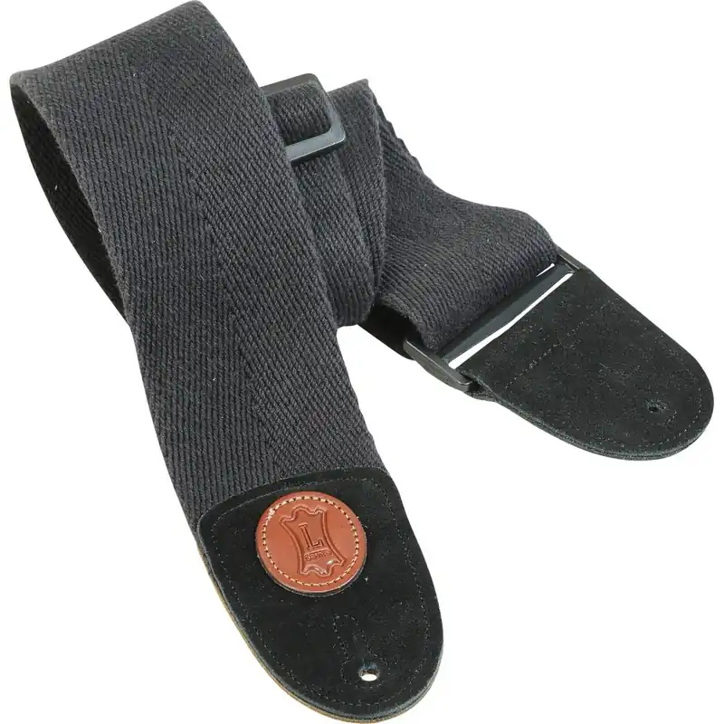 Levy's Leathers Signature Series MSSC4-BLK 3Wide Guitar Bass Strap, Black Cotton Final Sale
