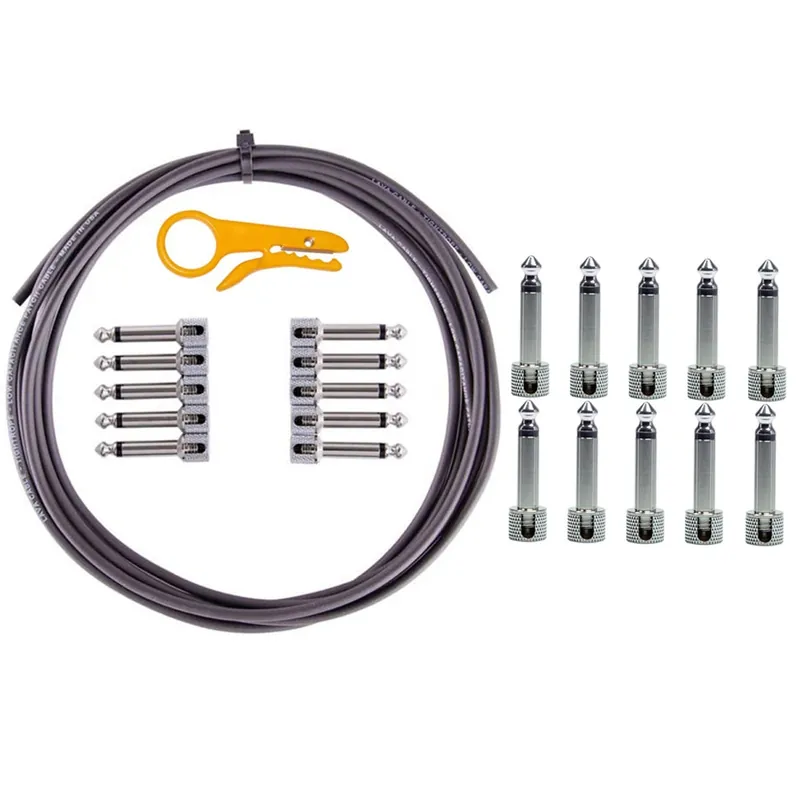 Lava TightRope Solderless Guitar Pedal Board Kit, 10' Cable, Black w/ 20 Plugs Free Shipping