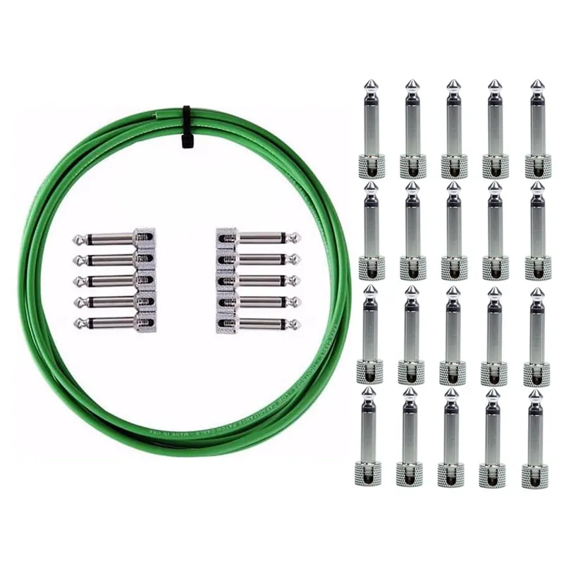Lava TightRope Solderless Guitar Pedal Board Kit, 10' Cable, Green w/ 30 Plugs Budget