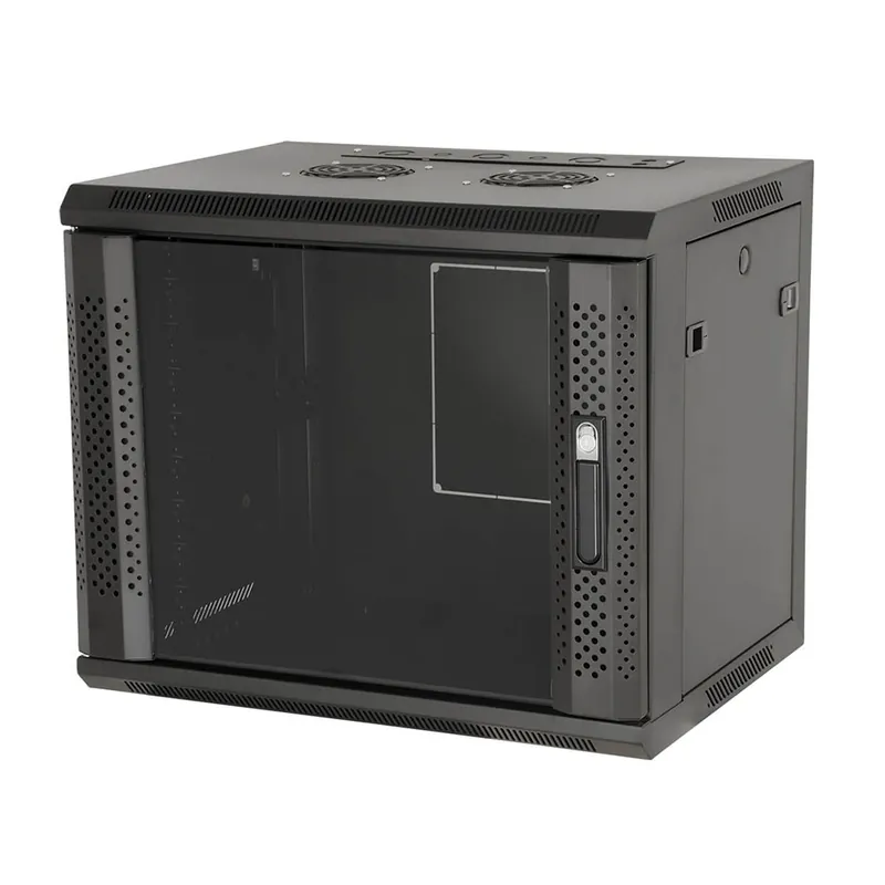 Gator GRW1012509 Metal Wall Racks Series 12U, 17″ Deep Fixed Wall Rack W/Glass Door Limited Offer