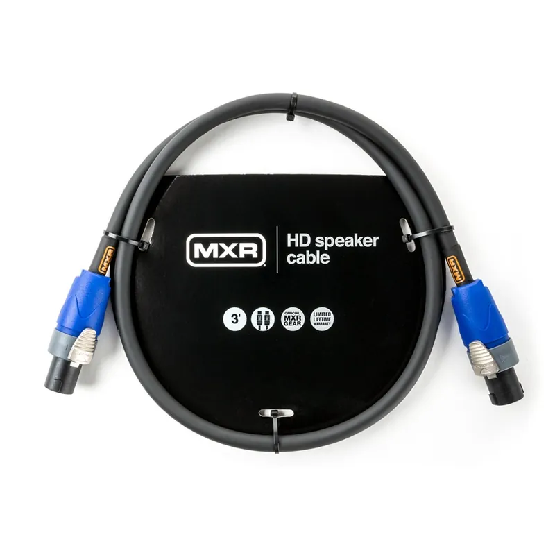 MXR DCSKHD3 HD Speakon Speaker Cable, NL4 to NL4 Connectors, 14 Guage Wire, 3ft Professional Grade