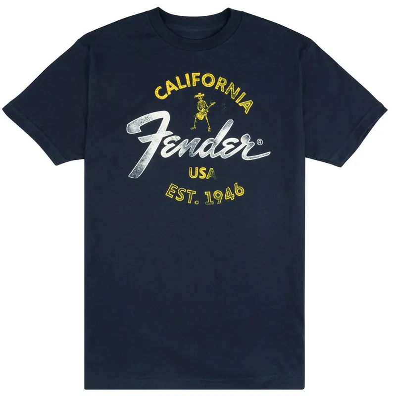 Fender Guitars & Amps Baja Blue T-Shirt, XXL Extra Extra Large Limited Offer