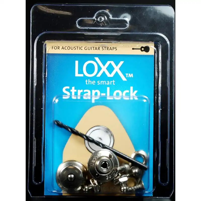 Limited Offer Loxx Box Acoustic Guitar Strap Lock System, Nickel, 45127.05000