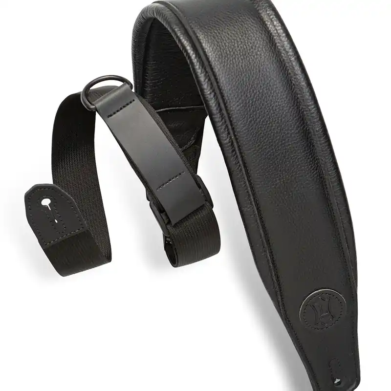 Hassle-Free Returns Levy's Specialty MRHGP-BLK Right Height Line Garment Padded Guitar Strap, Black