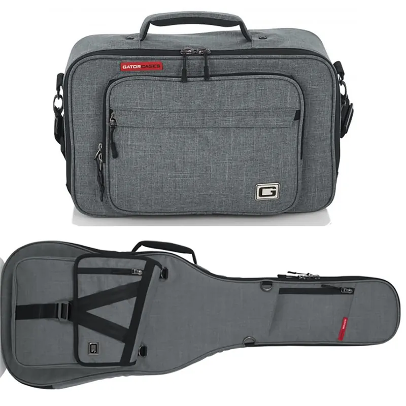 Direct From Factory Gator Cases Transit Series Electric Guitar Gig Bag w/ GT-1610-GRY Accessory Bag, Grey