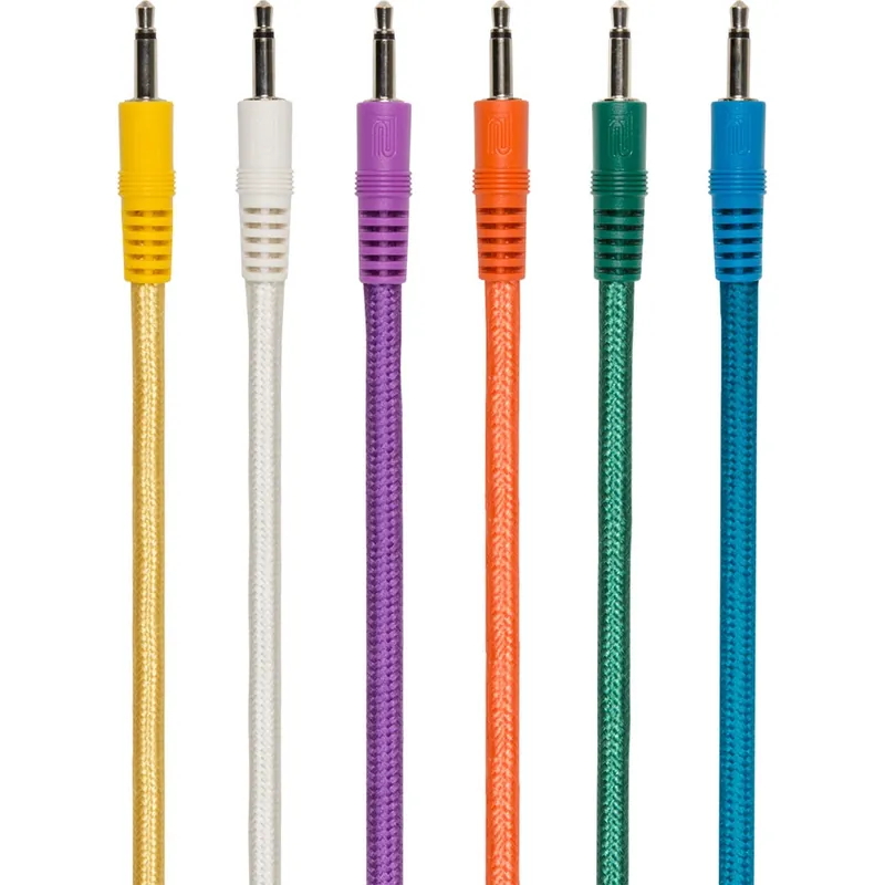 Roland RCC-624-12 Black Series 3.5mm Modular Cables, 12 Cables, Multi Color Bulk Order