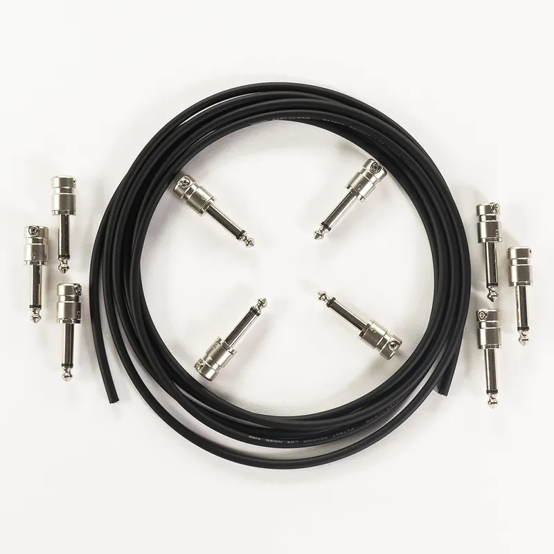 Don’t Miss Out 10-Pack SquarePlug SPS5 Compact Soldered Straight 1/4'' Plug, Matte Nickel w/ 10ft Mogami W2319 Cable
