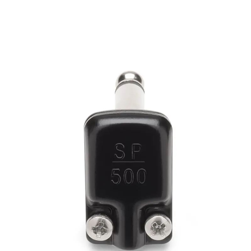 10-Pack SquarePlug SP500BK Compact Soldered Right Angle 1/4'' Plug, Black Professional Grade