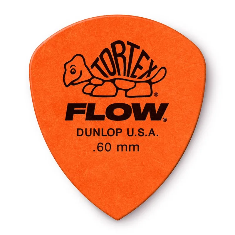 Dunlop 558P060 Tortex Flow Standard Pack, 12 Picks, 0.60mm, Orange Hot Picks