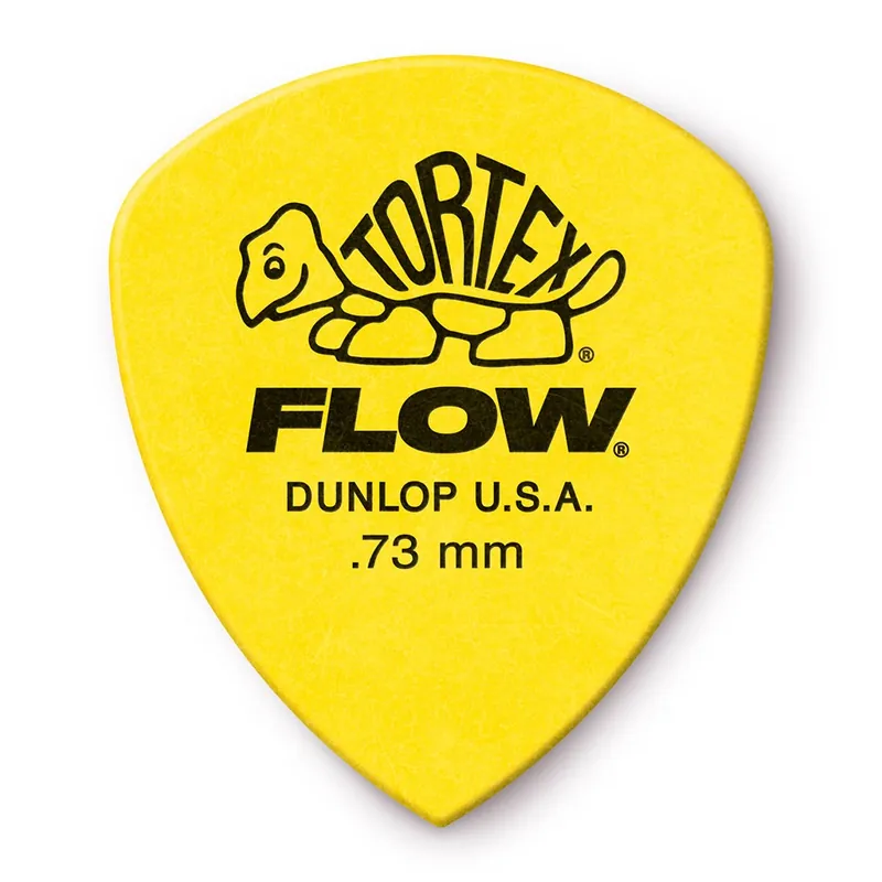 Dunlop 558P073 Tortex Flow Standard Pack, 12 Picks, 0.73mm, Yellow Seasonal Sale