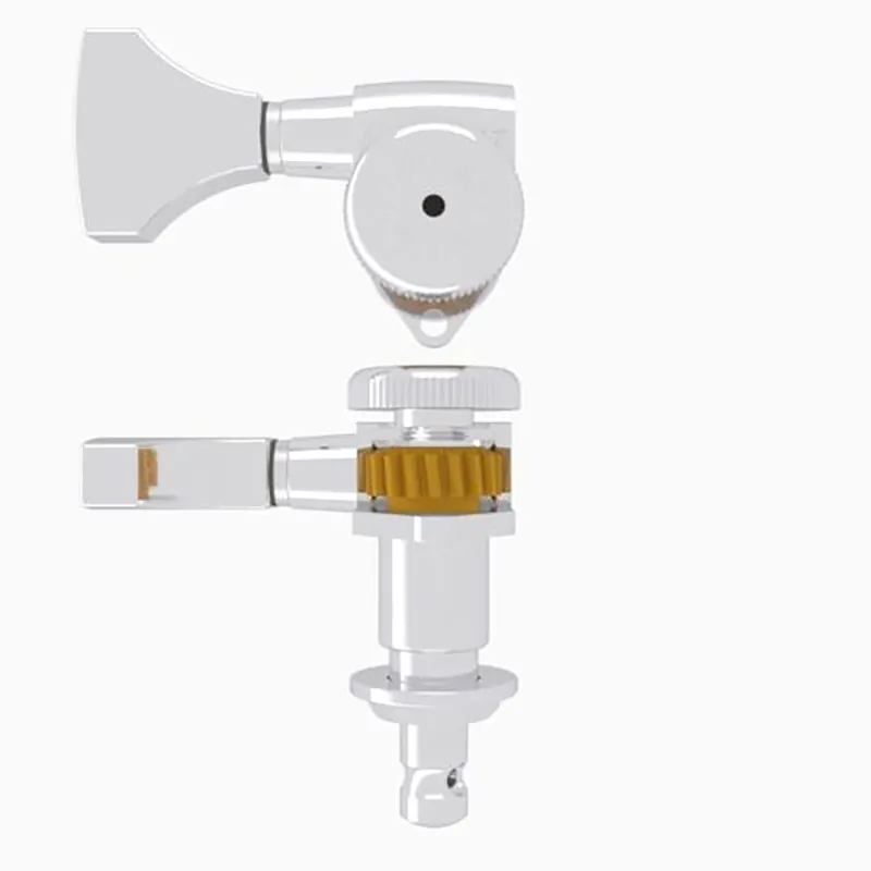 Hipshot 6GL0CT-21 Grip-Lock Open Guitar Tuning Machine, 21mm, Treble Side, Chrome Authentic
