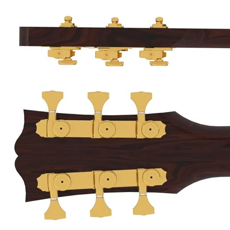 Trending Hipshot 6K2GL0G Guitar Tuner Upgrade Kits (3+3 Headstocks,) Gold