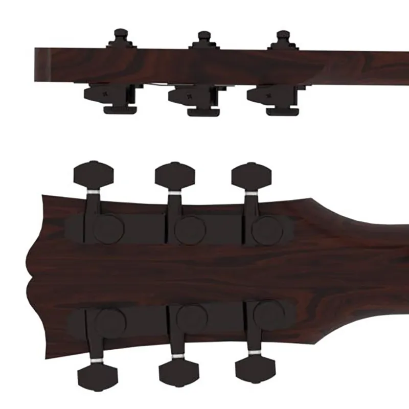 Hipshot 6K2EL0B Guitar Tuner Upgrade Kits (3+3 Headstocks,) Black Exclusive Offer