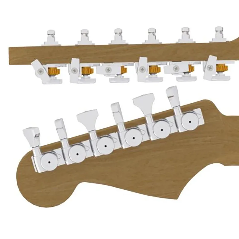 Hipshot 6K1GL0C Guitar Tuner Upgrade Kit (6 Inline Headstocks,) Chrome Fresh Stock