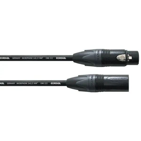 Cordial Cables CPM 5 FM Peak Balanced XLR Microphone Cable, 16ft, Black Shop Now