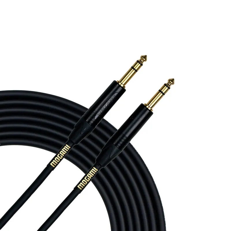 Direct From Factory Mogami Gold TRS-TRS Cable, Straight to Same, 15ft