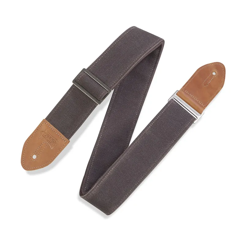 Save Now Levy's Leathers M7WC-BRN Textures Series Traveler’ Waxed Canvas Guitar Strap