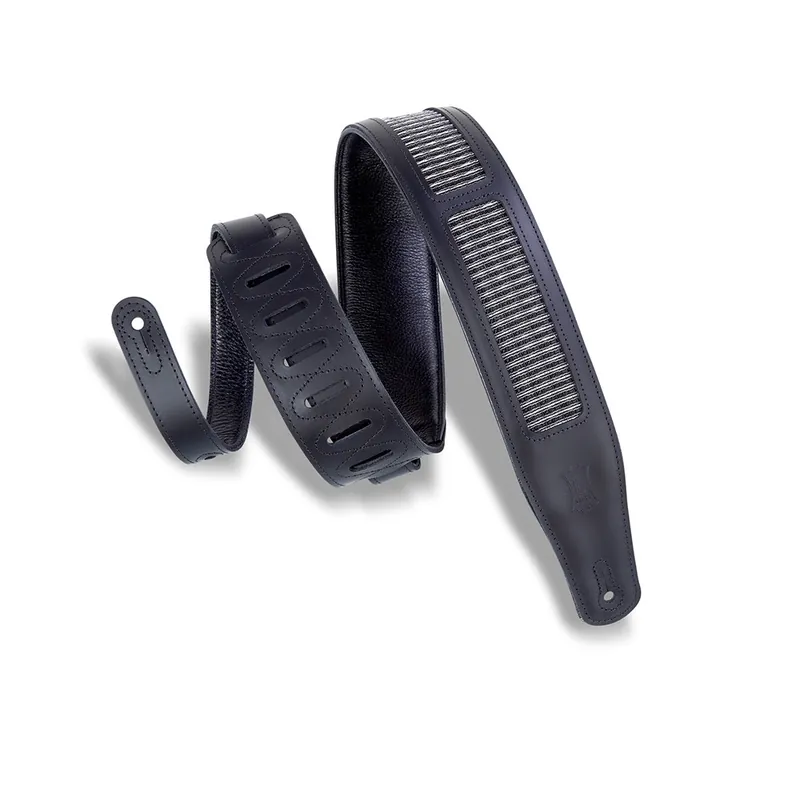 Levy's Leathers MCG26A-BLK-BLK Deluxe Series Amped Grill Cloth Guitar Bass Strap Factory Price