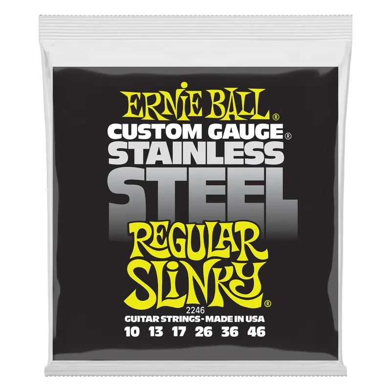 In Demand Ernie Ball 2246 Stainless Steel Regular Slinky Electric Guitar Strings, 10-46