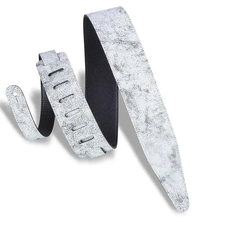 Levy's Leathers MG317BOG-WHT Rebel Series Distressed Guitar Strap, White Latest