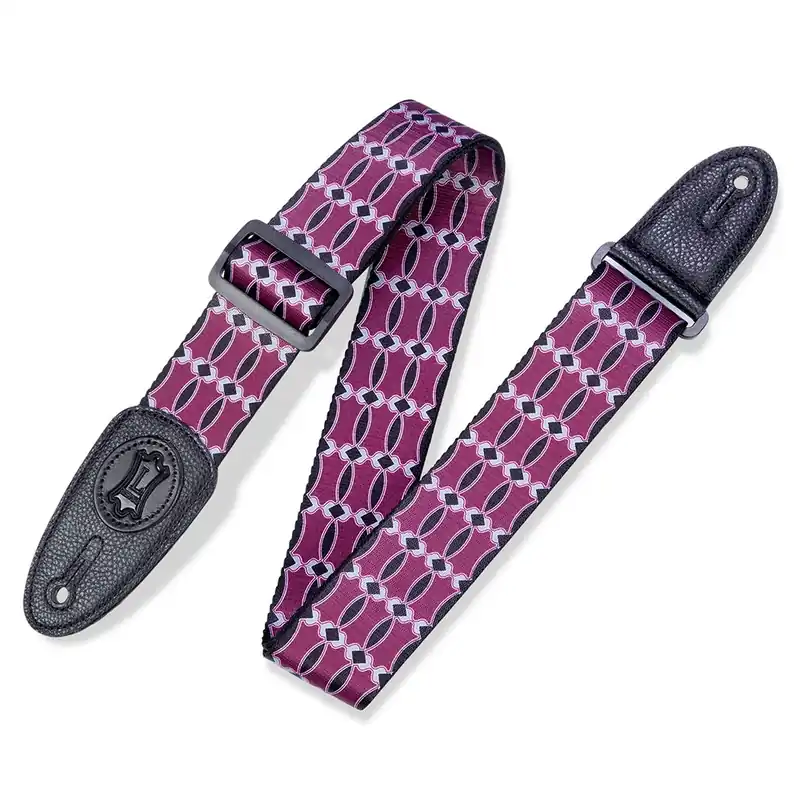 Levy's Leathers MPLL-001 Signature Series Levy’s Signature Icon Guitar Strap, Burgandy New Release