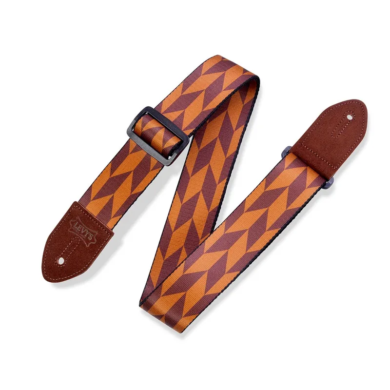 Levy's Leathers MPF2-004 Print Series Offset Arrow Guitar Strap, Brown & Tan Limited Offer