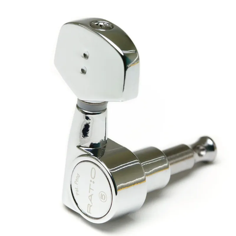 Graph Tech PRN-2411-C0 Ratio Tuned Machine Heads - Acoustic 3+3 Contemporary Chrome 2 Pin Latest