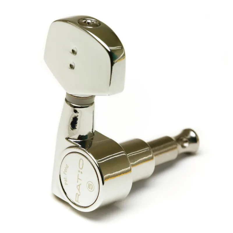 Brand New Graph Tech PRN-2411-N0 Ratio Tuned Machine Heads - Acoustic 3+3 Contemporary Nickel 2 Pin