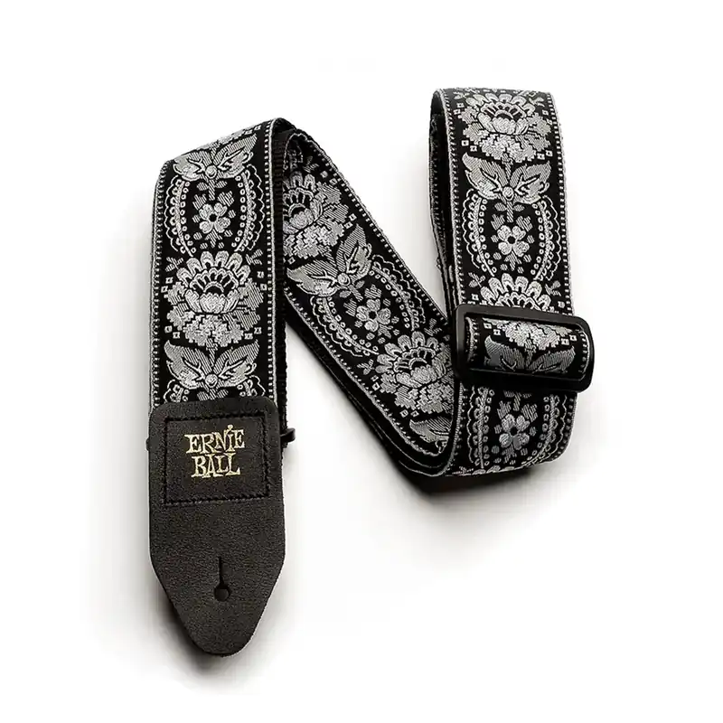 Instant Buy Ernie Ball 4150 Silver Orleans Jacquard Guitar Bass Strap