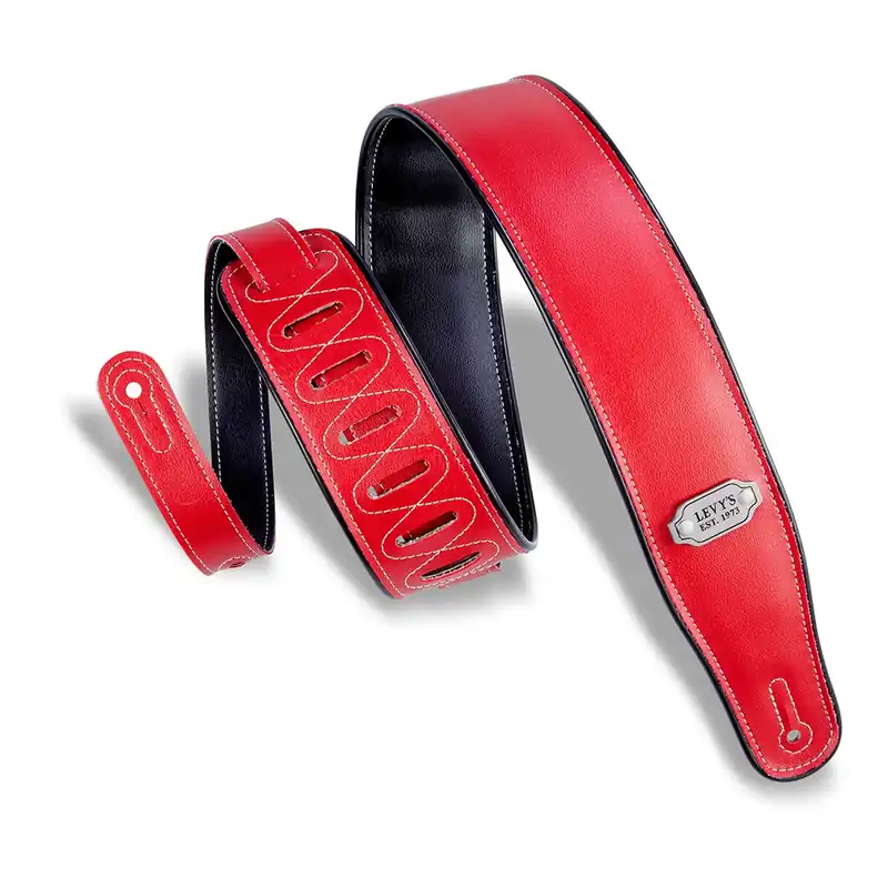 Budget Levy's Leathers M26VP-RED-BLK Rebel Series Reversible Vinyl Guitar Strap